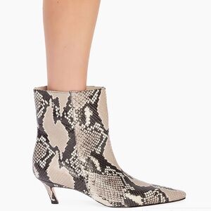 Snake Print Ankle Booties